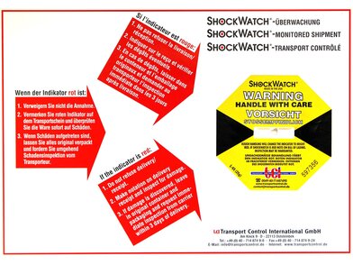 51200016 SHOCKWATCH gelb mit Warnaufkleber