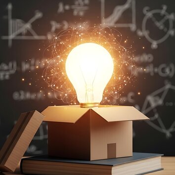 Box mit Lampe